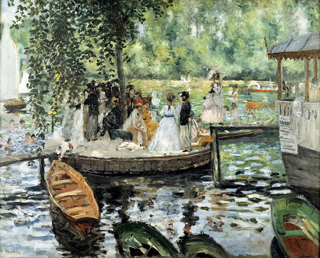 La Grenouillere in Detail Pierre-Auguste Renoir